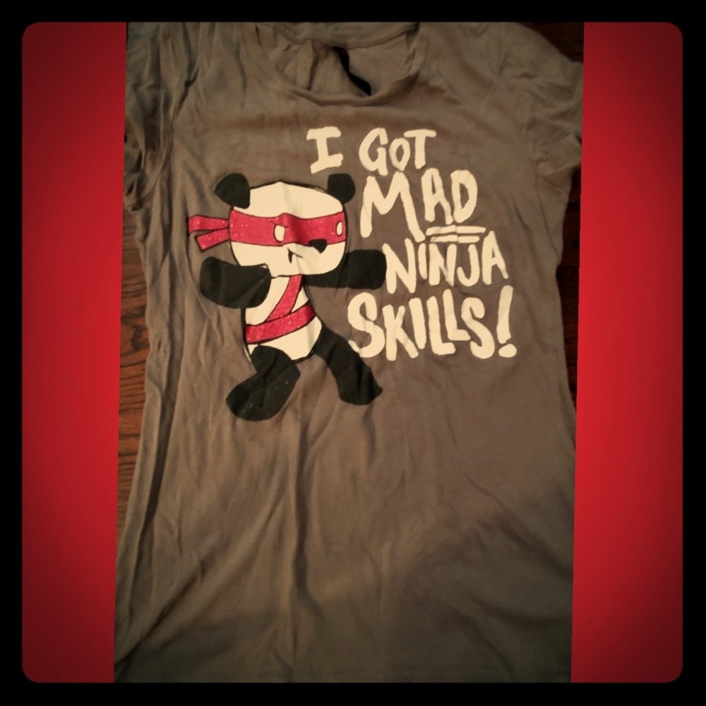 Ninja Panda tee Size Large